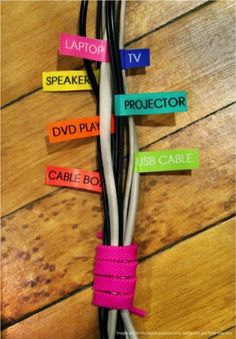 organise your desk cords