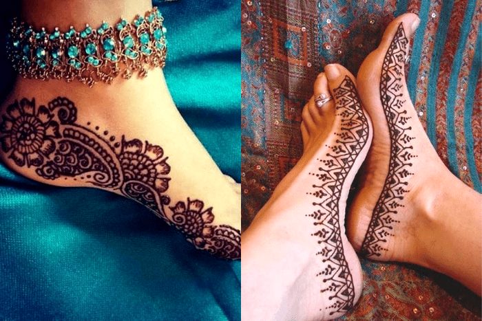 bridal mehendi designs feet
