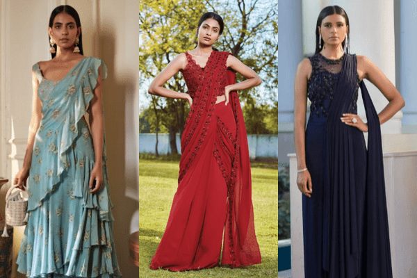 brands for pre-draped sarees