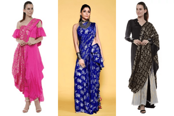 brands for pre-draped sarees