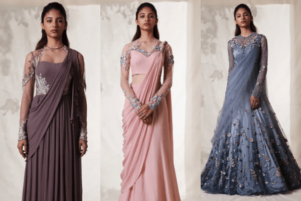 brands for pre-draped sarees