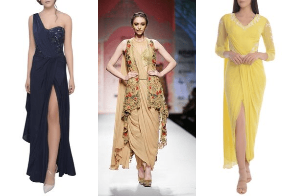 brands for pre-draped sarees