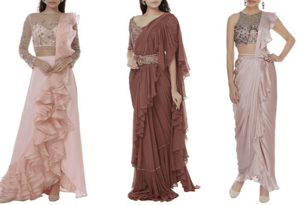 brands for pre-draped sarees