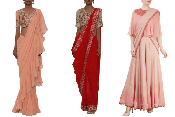 brands for pre-draped sarees