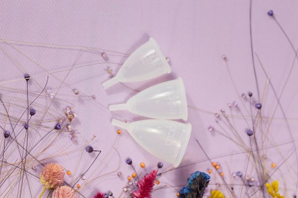 different sizes of menstrual cups