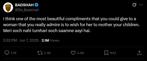 badshah comments